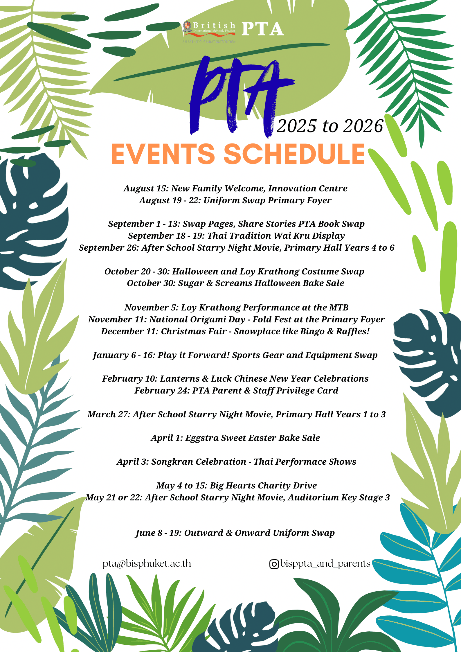 upcoming events Poster 2